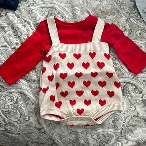 Baby Girl 3-6m Valentines Outfit